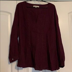 Loft blouse with detail